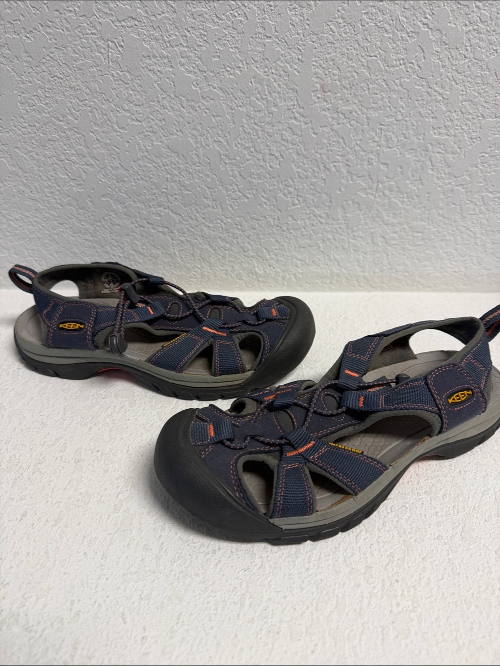 Keen Navy Blue and Orange Closed-Toe Adventure Sandals Woman’s 8